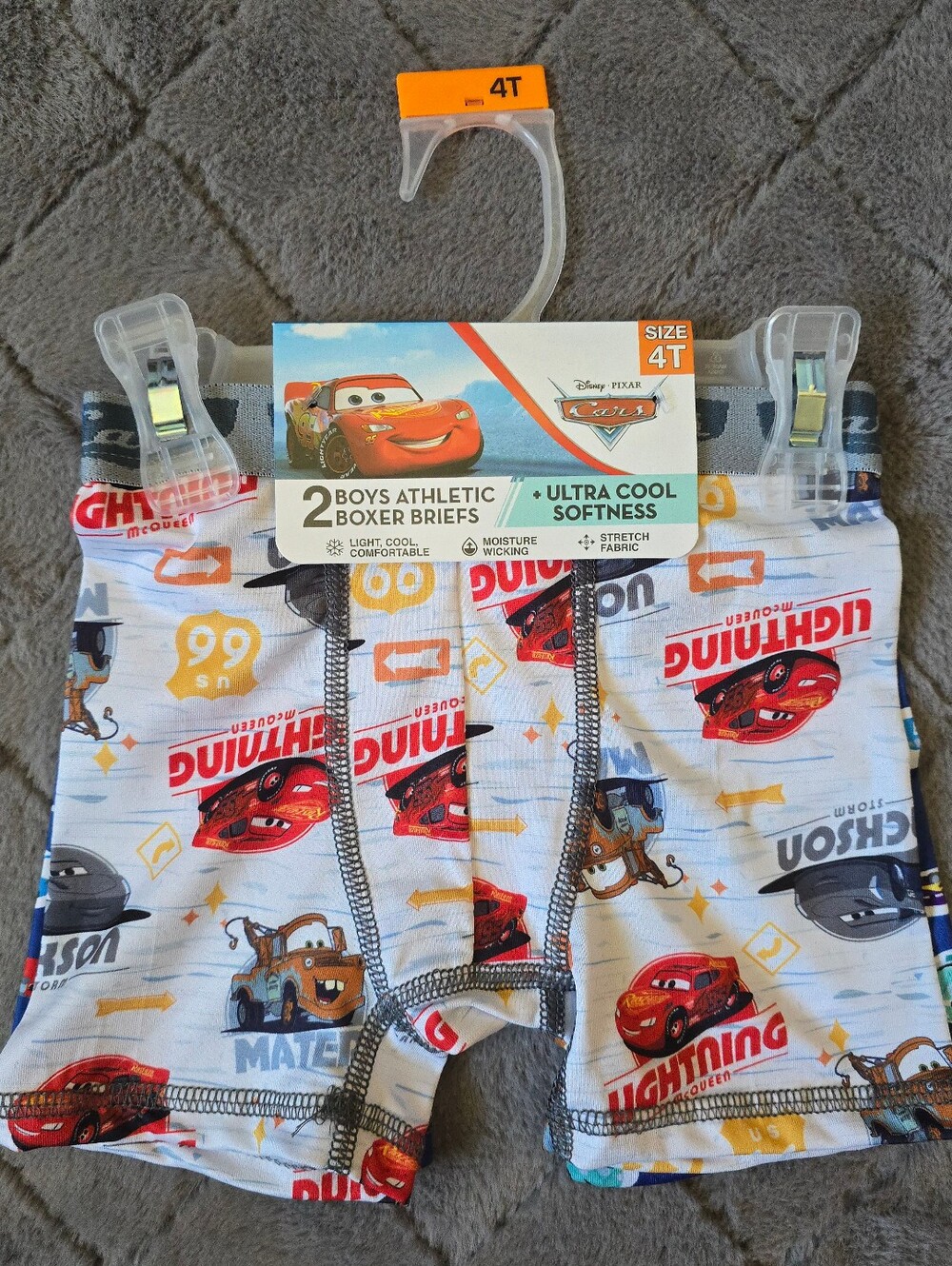 Pixar Cars Boys' Athletic Boxer Briefs Size 4T